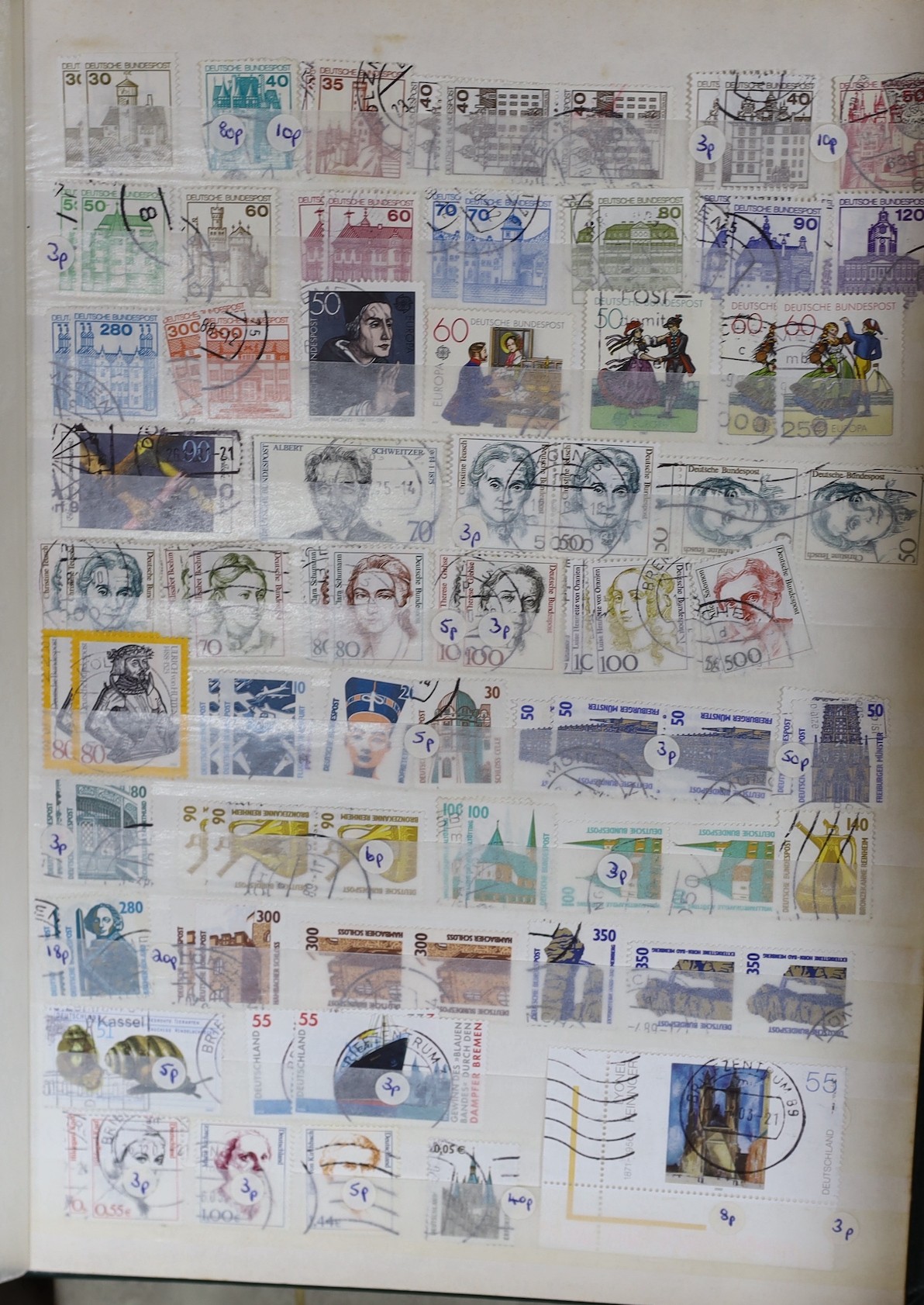 Ten albums World stamps and FDCs, modern airmail covers